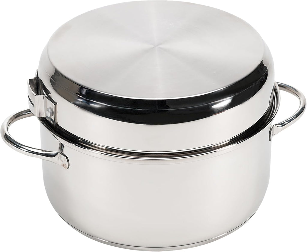 Stansport Stainless Steel Camping Cookware Set – Durable Nesting Mess Kit for Backpacking, Hiking & Outdoor Cooking – Compact Portable Pot & Pan with Carry Bag – Multiple Sizes for Family to Solo Use