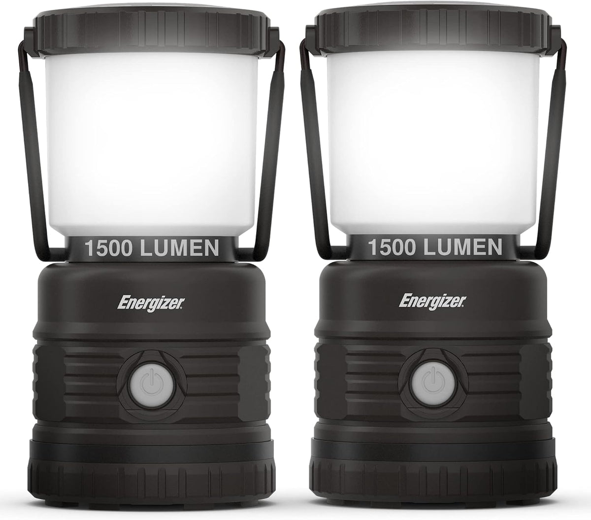 ENERGIZER LED Lantern X1500 (2-Pack), IPX4 Water Resistant Tent Lights, Super Bright Battery Powered Lanterns for Camping, Outdoors, Emergency