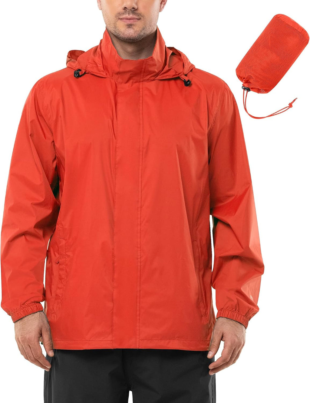 Outdoor Ventures Men's Rain Jacket Waterproof Lightweight Packable Raincoat