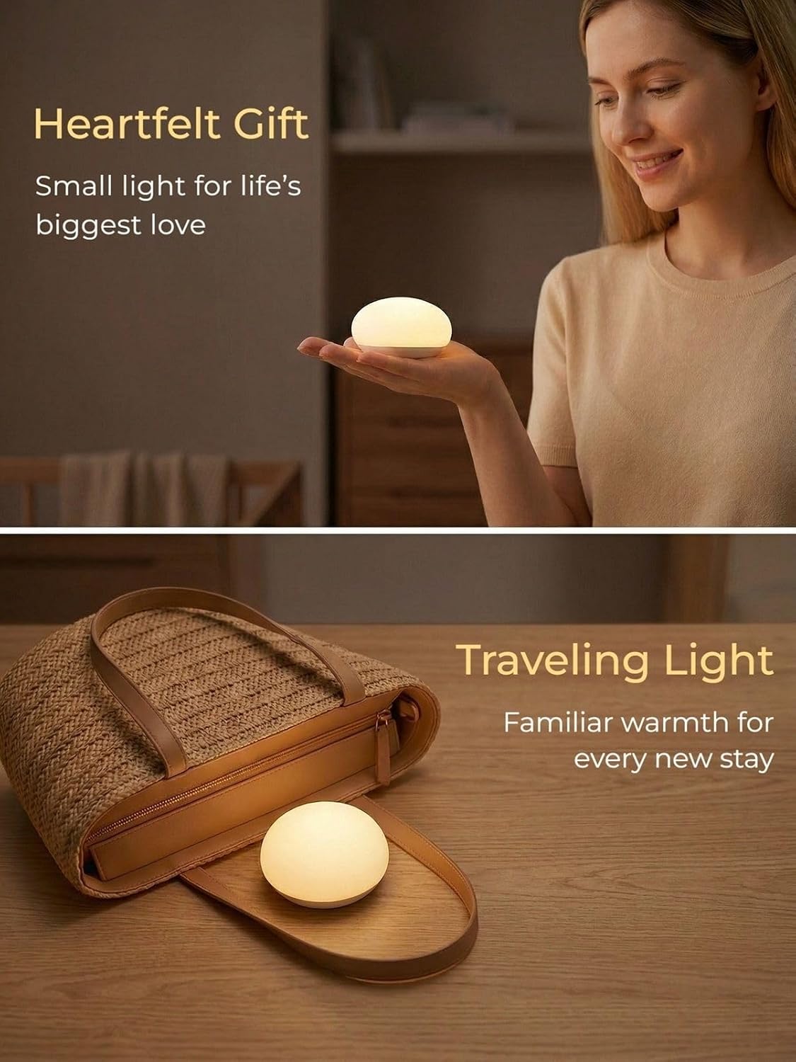 EASZZZ Baby Night Light, Egg Light for Nursery, Flip Design Touch Lamp