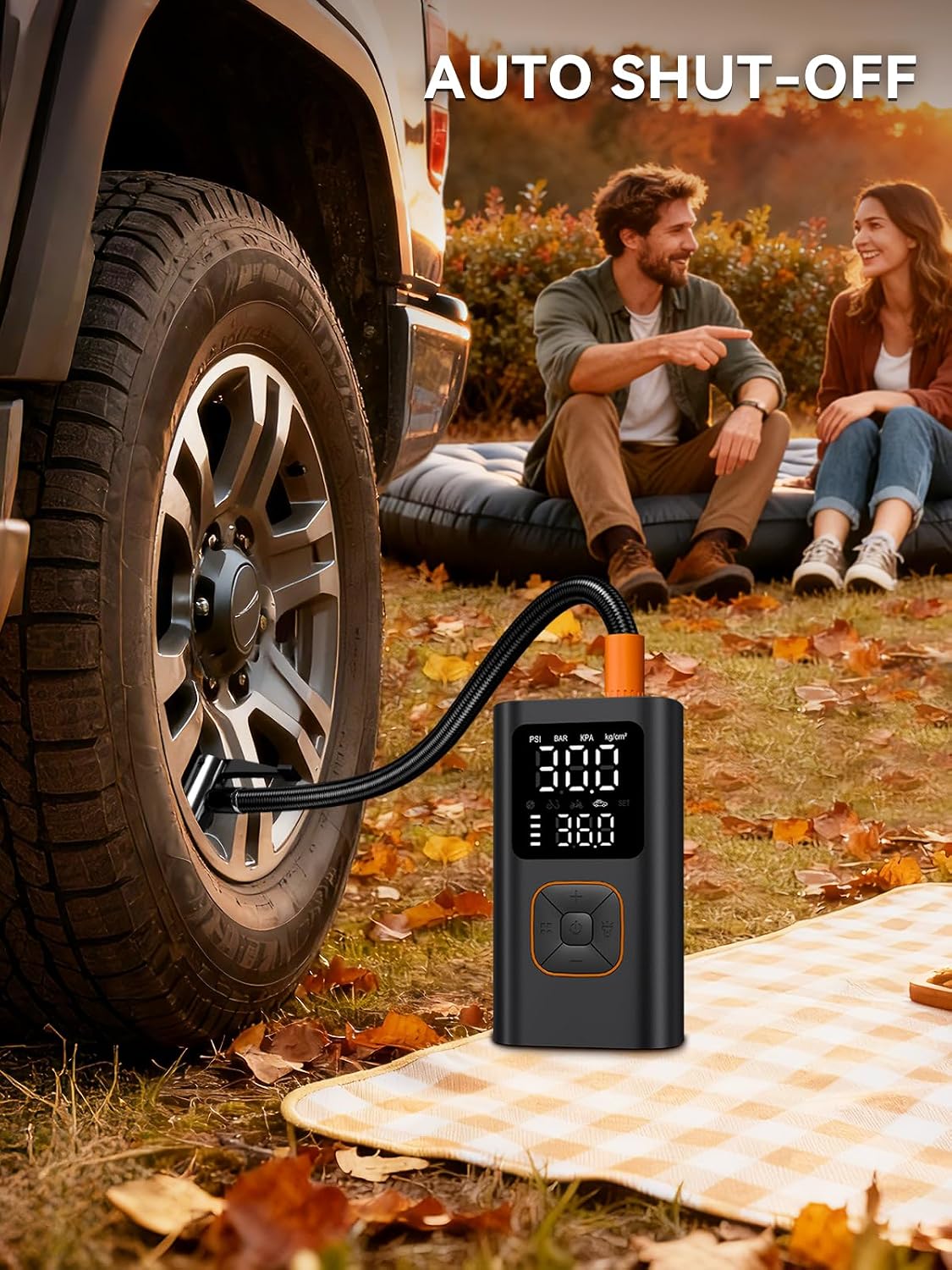 Tire Inflator Portable Air Compressor with150 PSI Memory Function