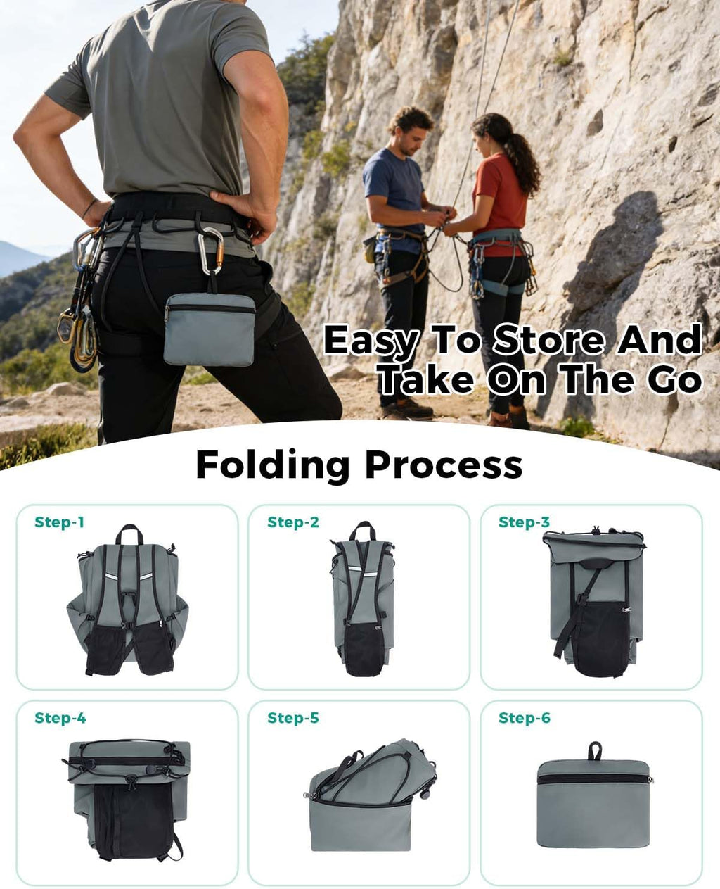 Blue Quartz Lightweight Hiking Backpack, 20L Packable Water Resistant Daypack with Phone Pocket & RFID Blocking for Travel, Camping, Outdoor Pack for Men Women