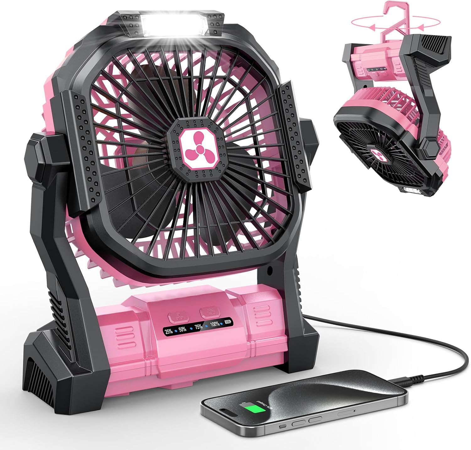 Portable Fan Rechargeable 20000mAh Cordless Battery Powered Camping Fan