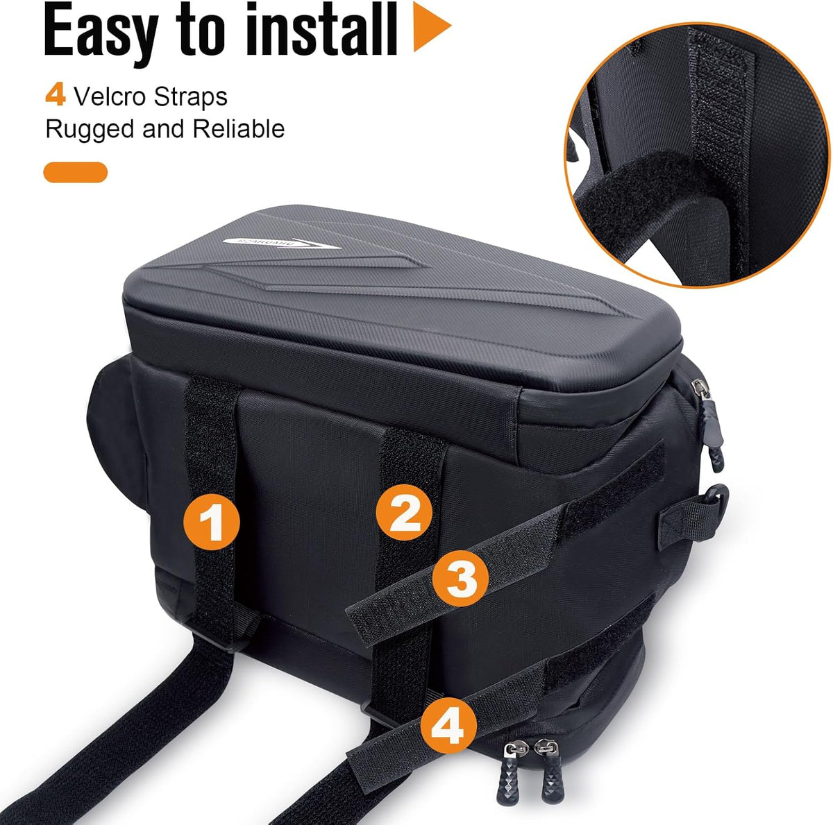 Bike Rack Bag, 20L EVA Hard Shell Insulated Cooler Bag, 3 in 1 Waterproof Expandable Bike Panniers Tin foil Insulation Bike Bag With Rain Cover for Commute Shopping Cycling Trip