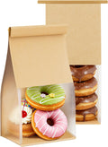 FireKylin Bread Cookie Bags with Window & Tin Tie,3.9x3.1x8.2 (100,Small)