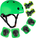 KAMUGO Kids Bike Helmet, Toddler Helmet for Ages 2-8 Boys Girls with Sports Protective Gear Set Knee Elbow Wrist Pads for Skateboard Cycling Scooter Rollerblading