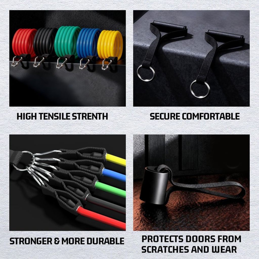 VEICK Resistance Bands with Handles, Exercise Tube Bands Set for Workouts