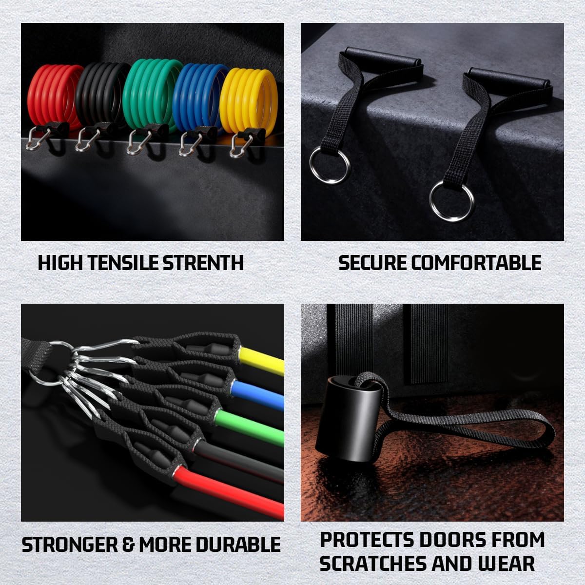 VEICK Resistance Bands with Handles, Exercise Tube Bands Set for Workouts