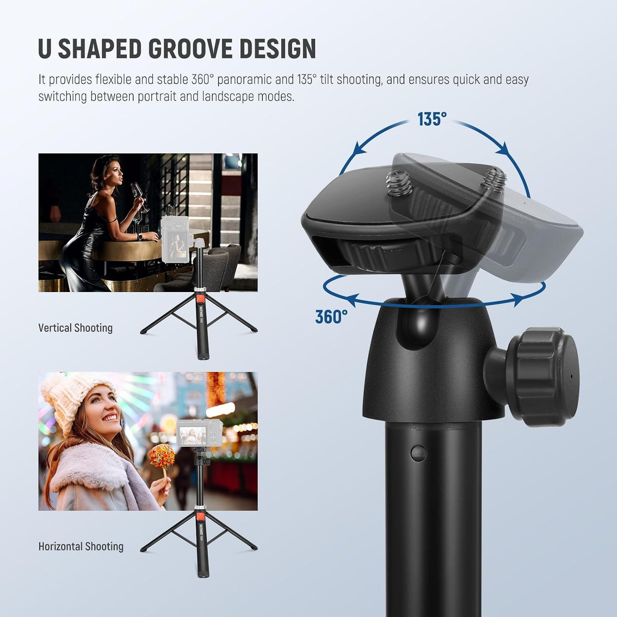 NEEWER Tripod for Cell Phone & Camera with Remote & Phone Holder, TS05