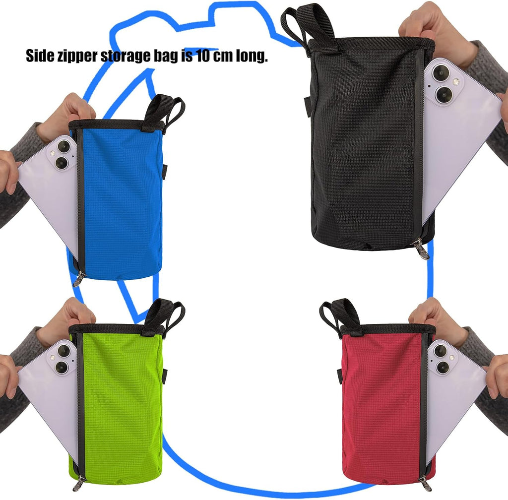 Rock Climbing Chalk Bag Magnesia Pouches Bouldering Chalk Bucket Storage Bag for Weight Liftings, Climbing