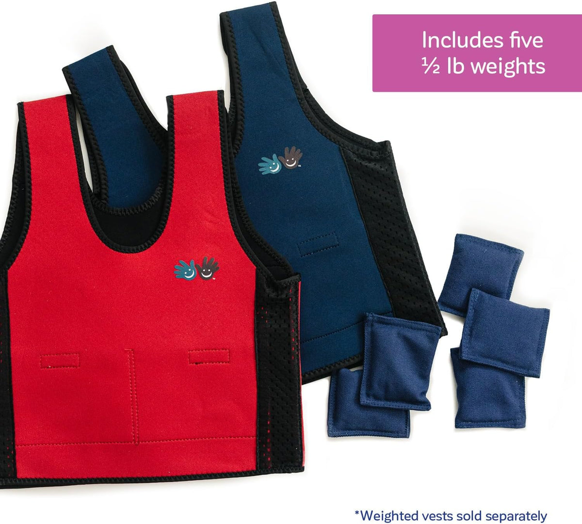 Fun and Function - Vest Weights - Compatible with All Fun & Function Adjustable Weighted Vests for Kids & Adults with Special Needs - Weights to Insert Into Your Adjustable Weighted Vest - Available in 1/2 and 1/4 Weights