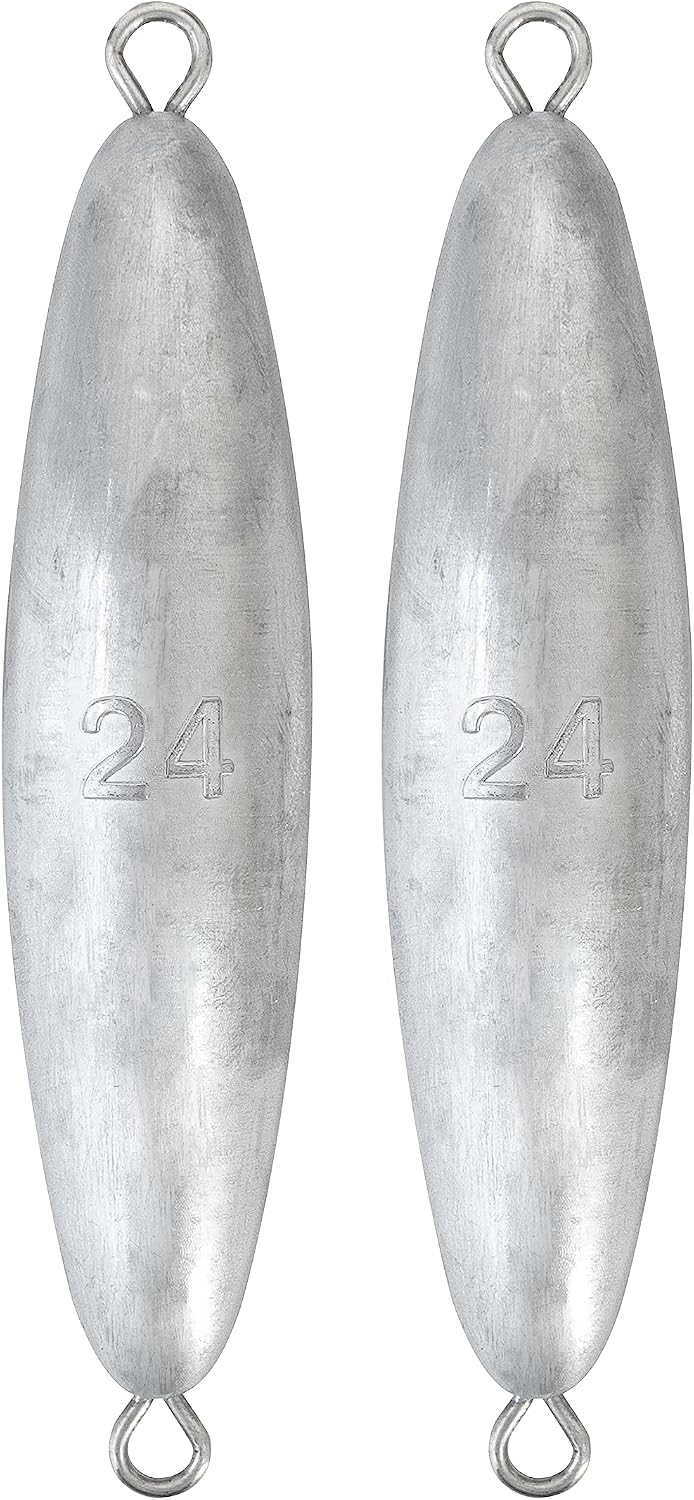 BLUEWING Torpedo Sinker Through Wire Fishing Weight Saltwater Bullet Lead Double Ringed 2oz-48oz