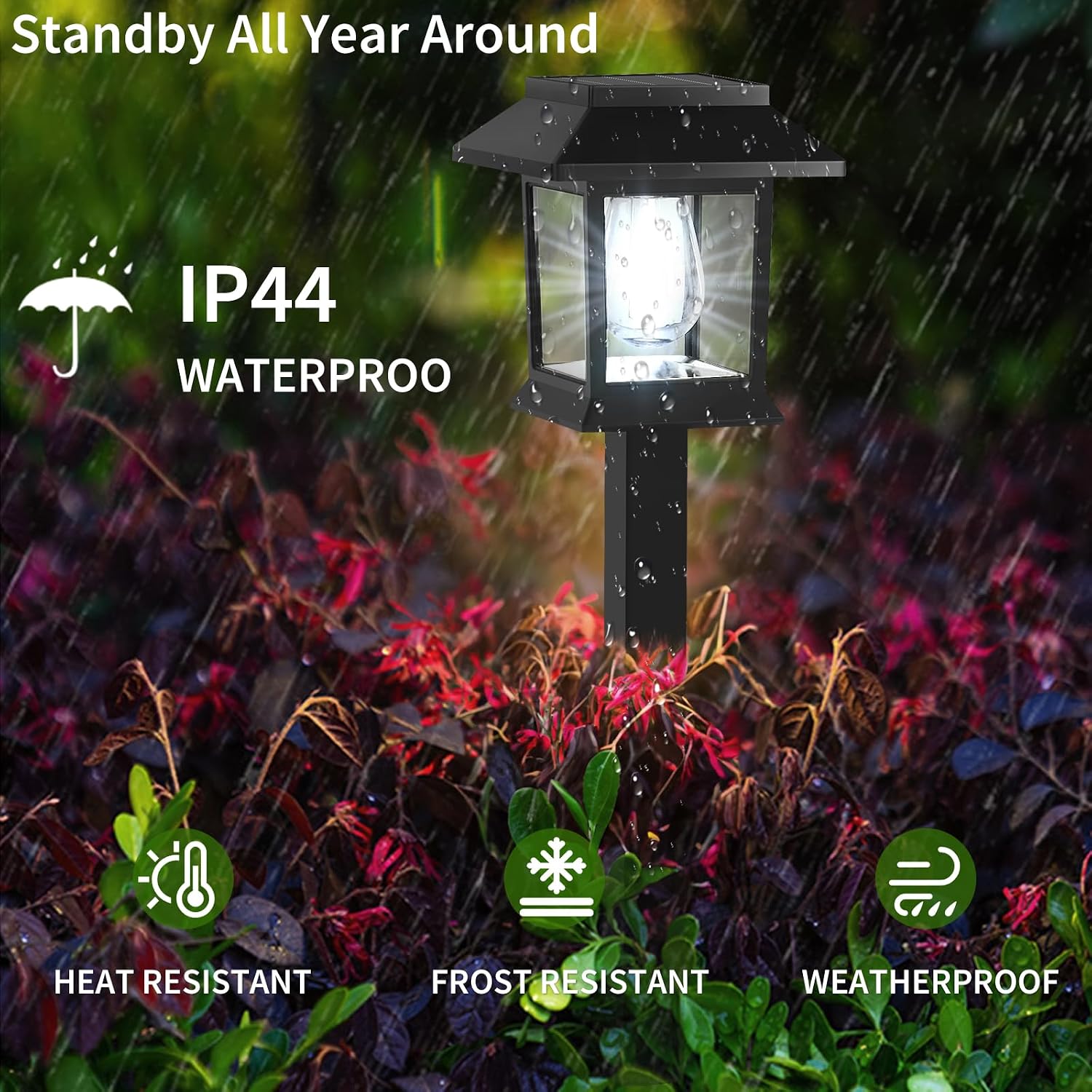 Greluna Solar Pathway Lights Outdoor,12 Pack Cool White 6000K Solar Lights, | Waterproof Auto On/Off Dawn to Dusk Landscape Lights for Garden, Path, Yard, Patio, Driveway,Walkway Decor