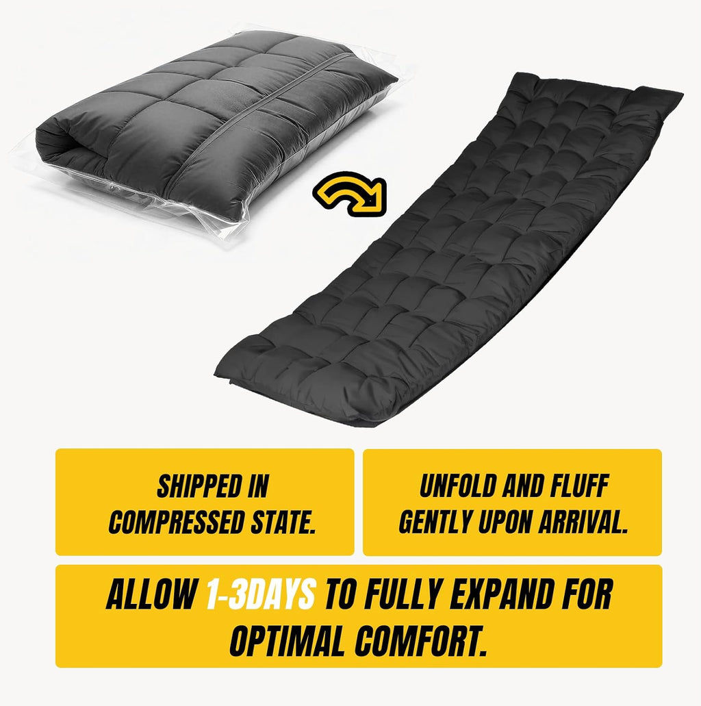 YELLOW JACKET Folding Camping Cot for Adults,600LBS Max Load,28" Wide Sleeping Cot with Removable Thick Mattress Portable Foldable Camping Bed with Carry Bag for Camp,Home,Office,Travel,Black