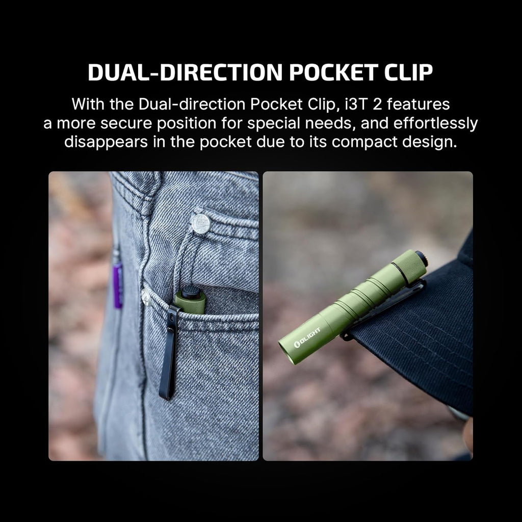 OLIGHT I3T 2 EOS Pocket Small EDC Flashlight (OD Green)