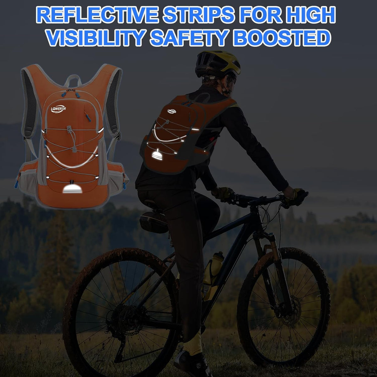 20L Hydration Backpack Pack with 2L Water Bladder Lightweight Hiking Backpack for Women Men, Adjustable Chest Straps Running Hydration Vest for Hiking, Cycling, Climbing