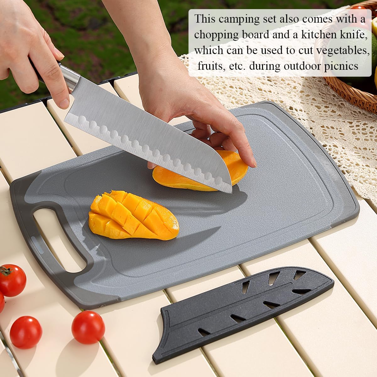 Camping Essentials, Evanda Camping Cooking Utensils, Travel Essentials, Portable Camping Kitchen Utensil Set for Travel, Picnics, RVs, Camping, BBQs, Parties