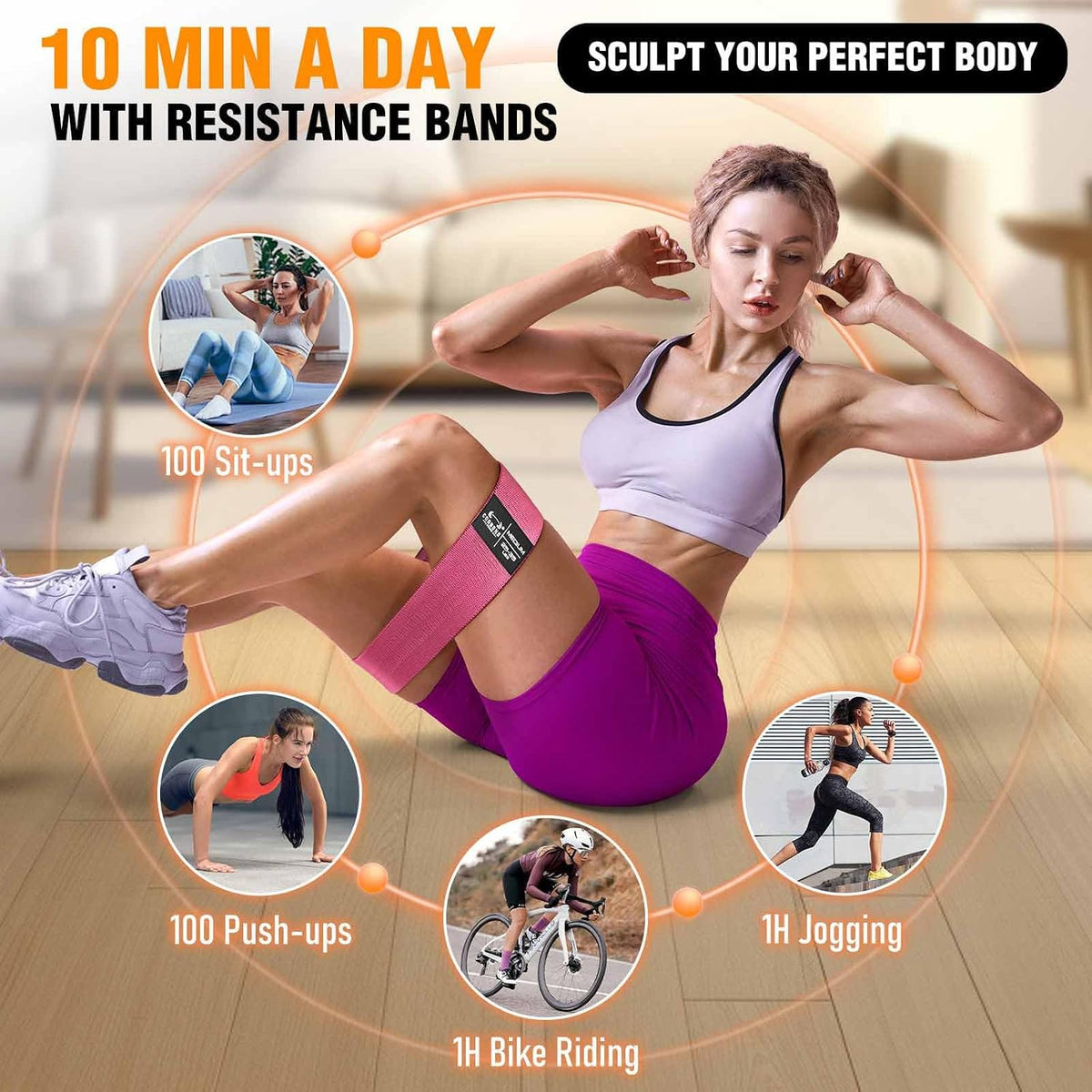 Fabric Resistance Bands for Working Out