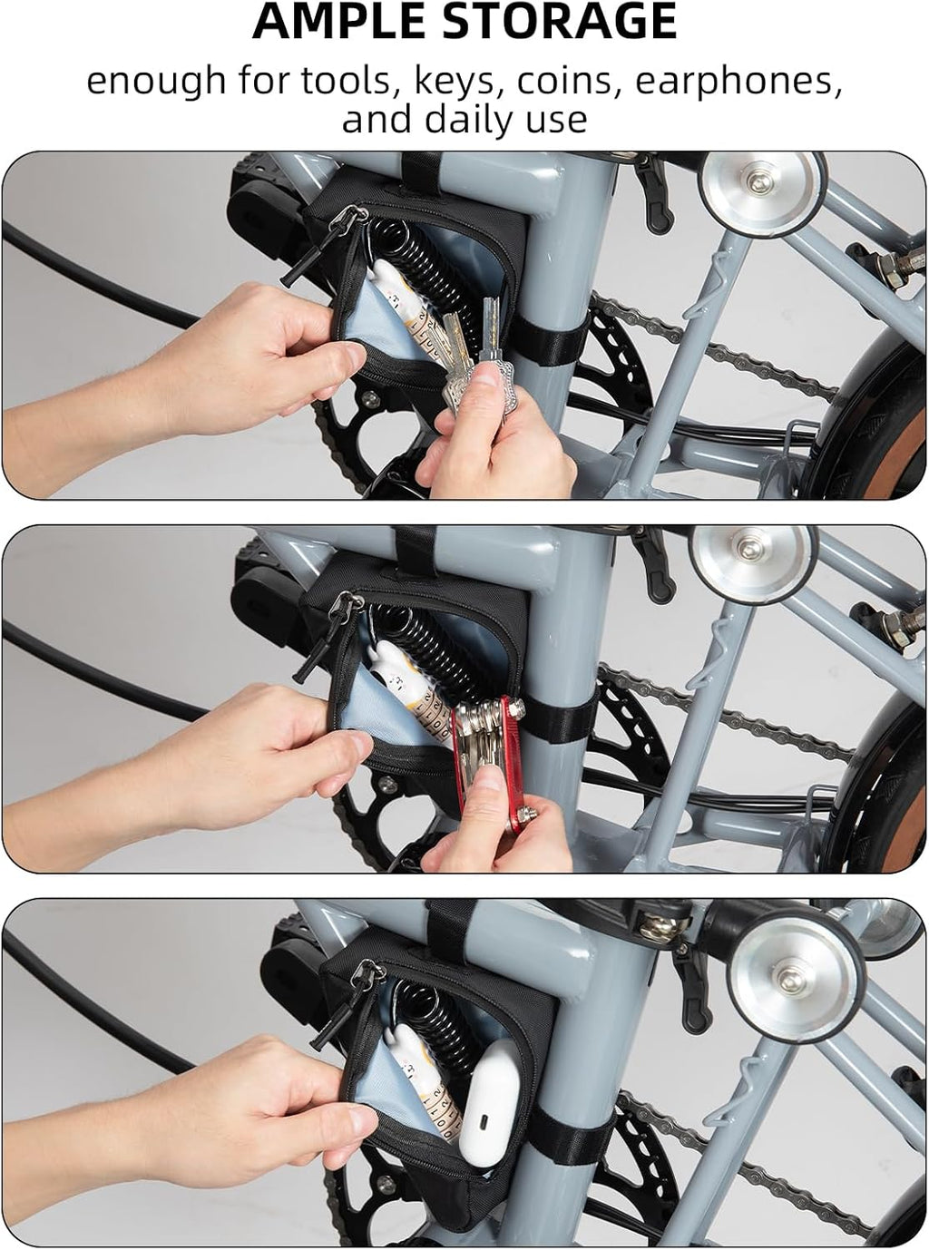 ROCKBROS Bike Frame Triangle Pouch Waterproof Small Bicycle Accessories