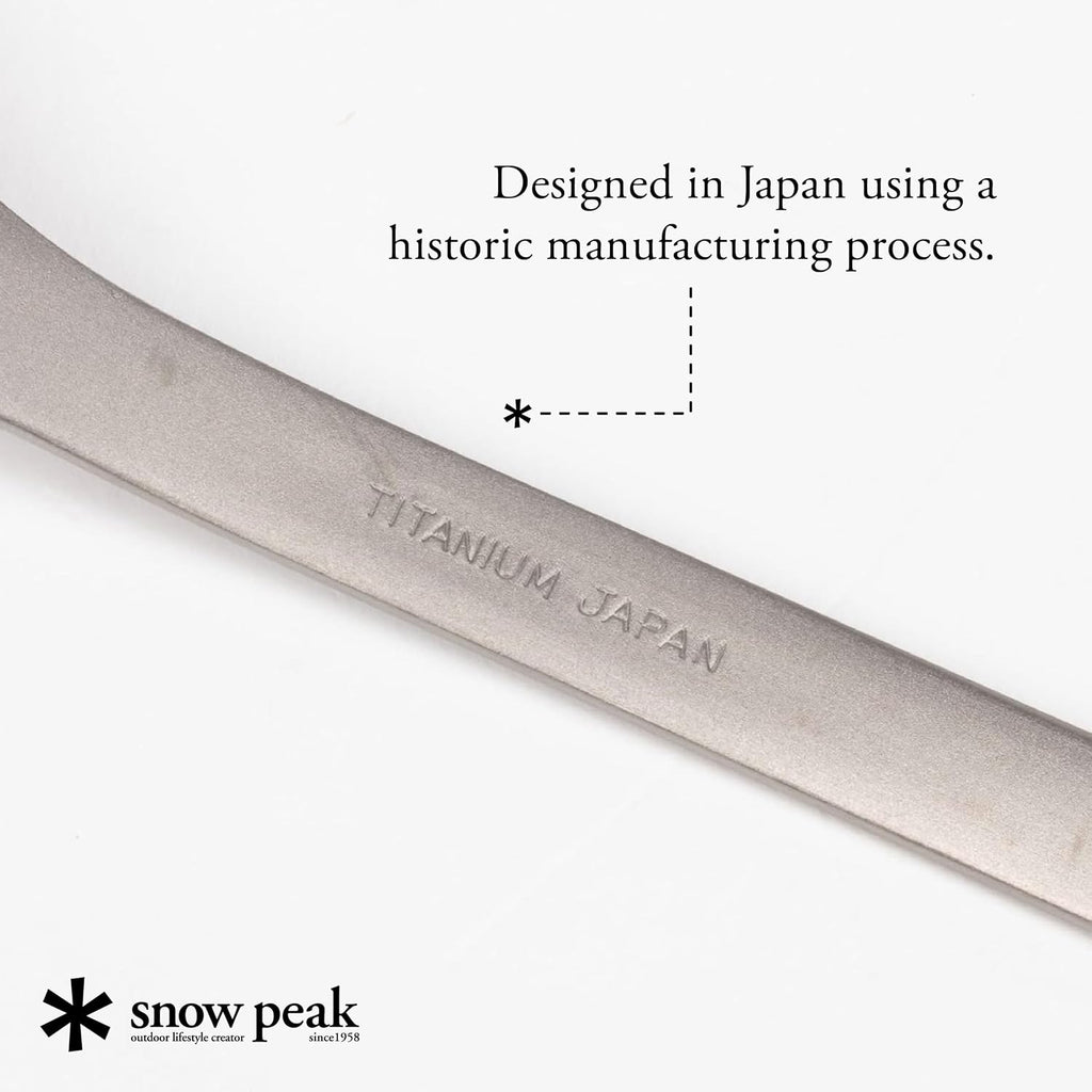 Snow Peak Titanium Spork for Outdoor Use, Portable and Durable, 4 Pack