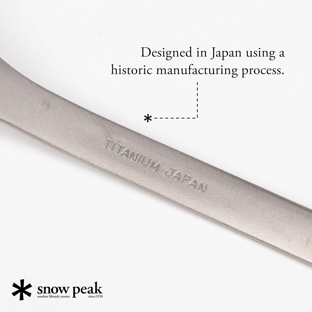 Snow Peak Titanium Spork for Outdoor Use, Portable and Durable, 4 Pack