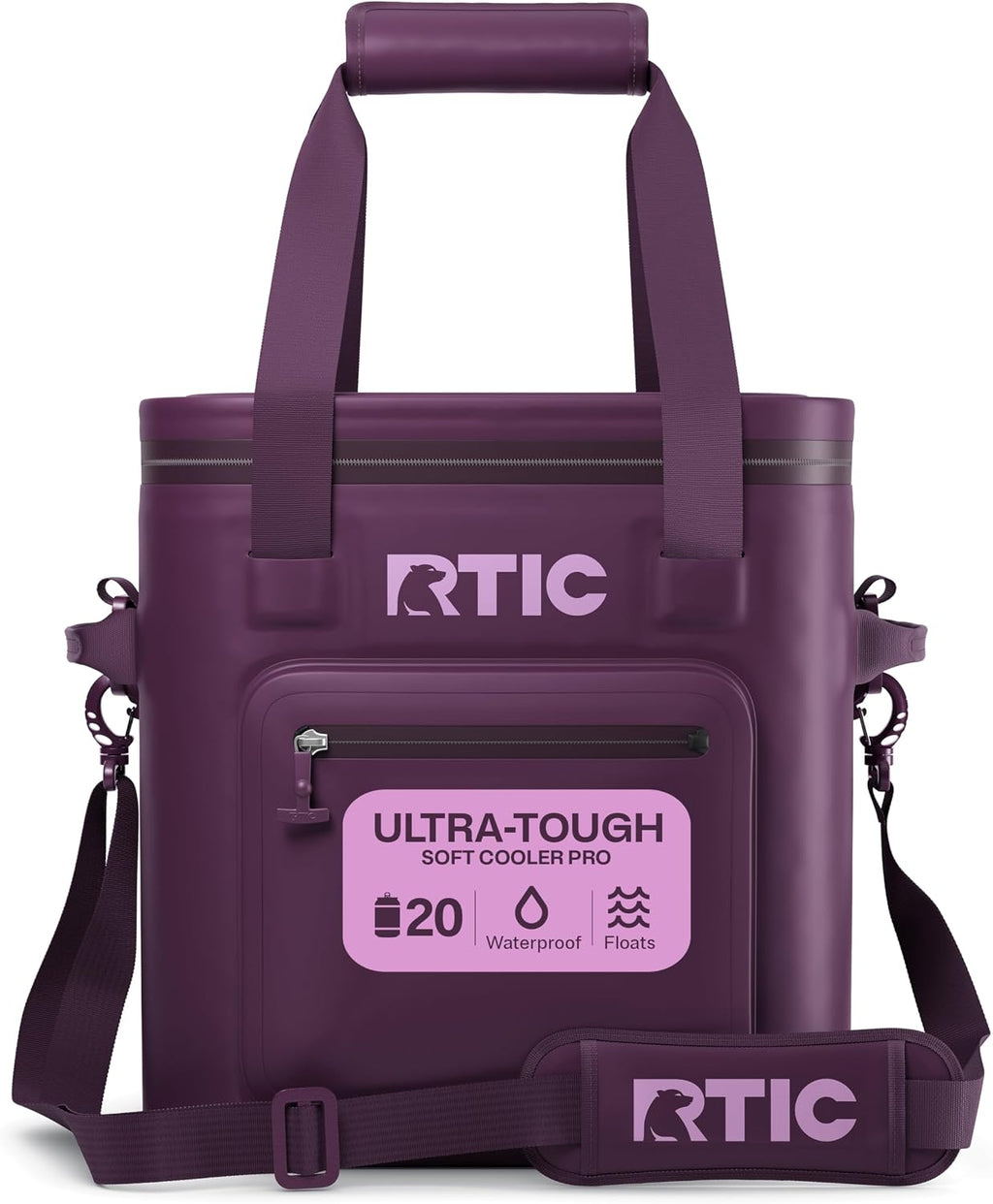RTIC Ultra-Tough Soft Cooler Pro, Insulated, Waterproof, Leak Proof, Portable Floating Bag for Beverage, Drink, Lunch, Outdoor, Beach, Car, Camping, Picnic, Fishing, Boat