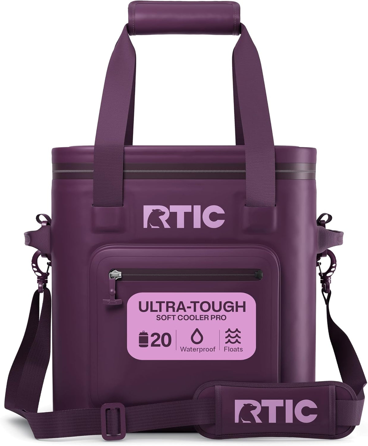 RTIC Ultra-Tough Soft Cooler Pro, Insulated, Waterproof, Leak Proof, Portable Floating Bag for Beverage, Drink, Lunch, Outdoor, Beach, Car, Camping, Picnic, Fishing, Boat