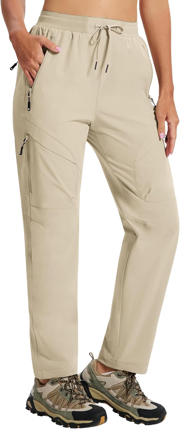 AIRIKE Women's Hiking Cargo Pants Lightweight Quick Dry Joggers Sweatpants Casual Work Travel Outdoor Pant with Pockets
