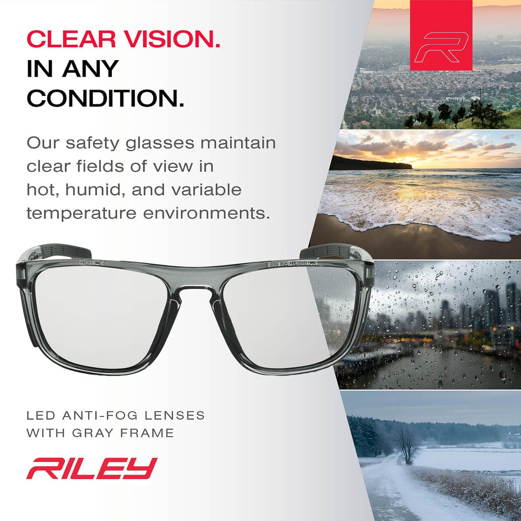 Riley Navigator X Sunglasses with Anti-Fog, LED Lenses & Side Sheilds