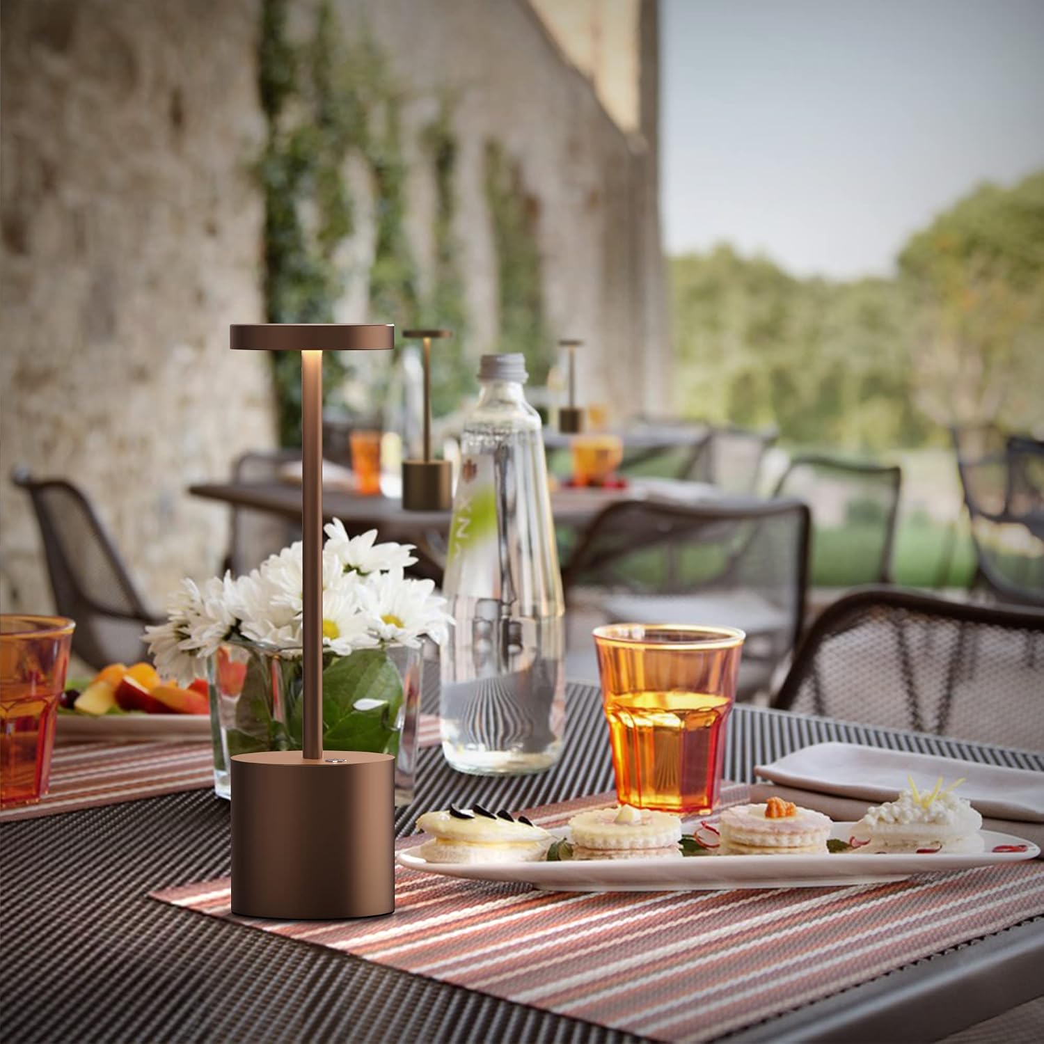 2Pack Cordless Rechargeable LED Restaurants Outdoor Table Lamp