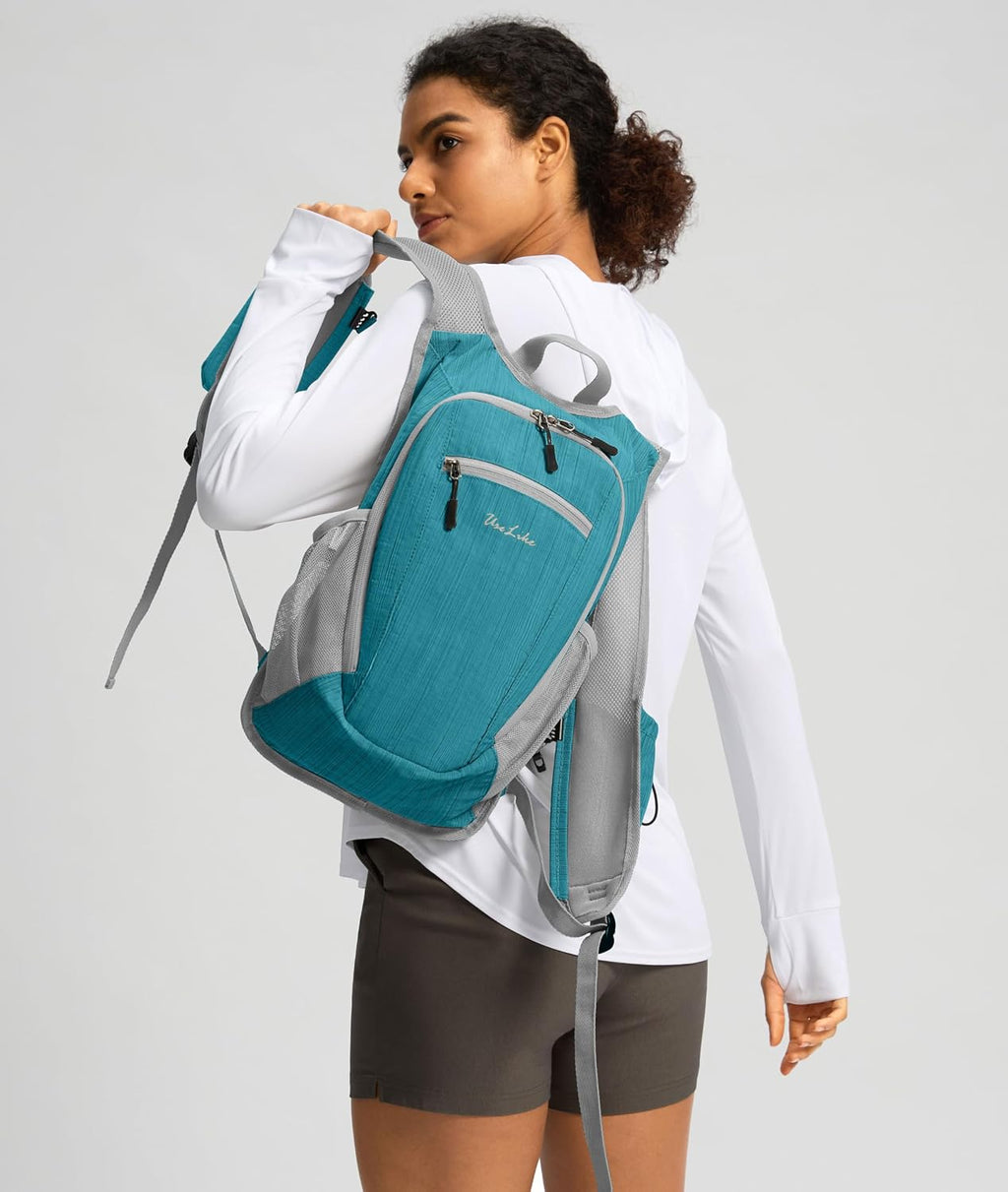 Uselike 10L Small Hiking Backpack Travel Daypack Lightweight Packable Back Pack for Women Men(Teal Blue)