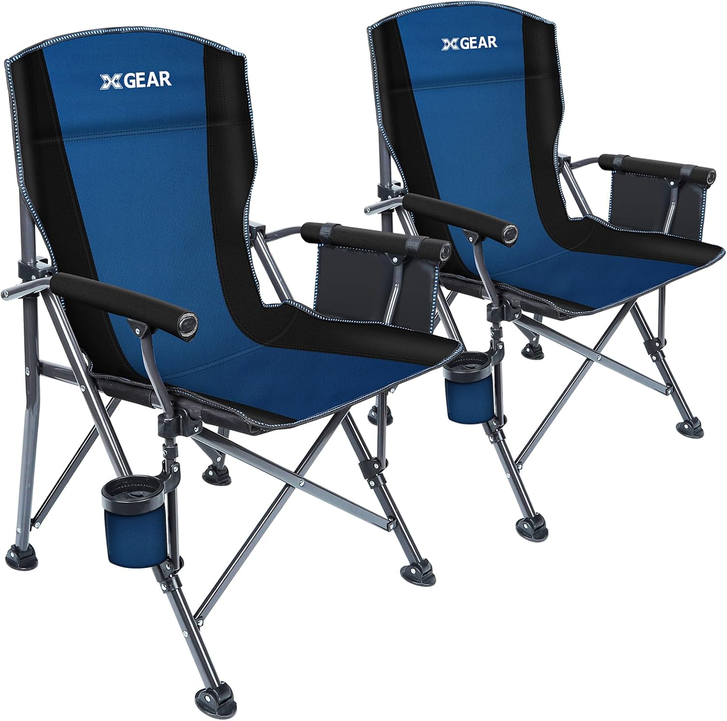 XGEAR Portable Camping Chair for Adutls Outdoor Camp Chairs,Blue