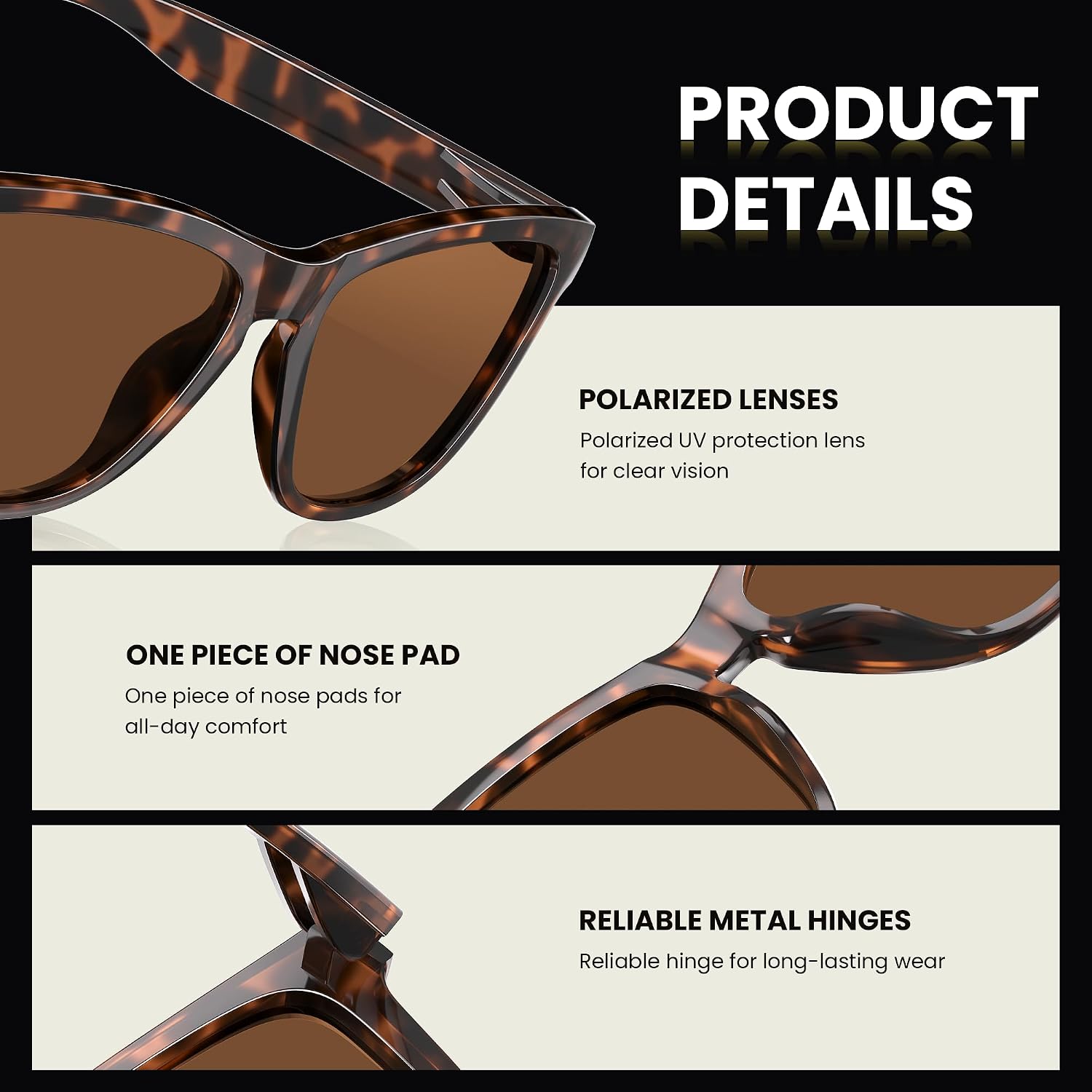 Polarized Retro Trendy Sunglasses Womens Mens UV Protection Shades