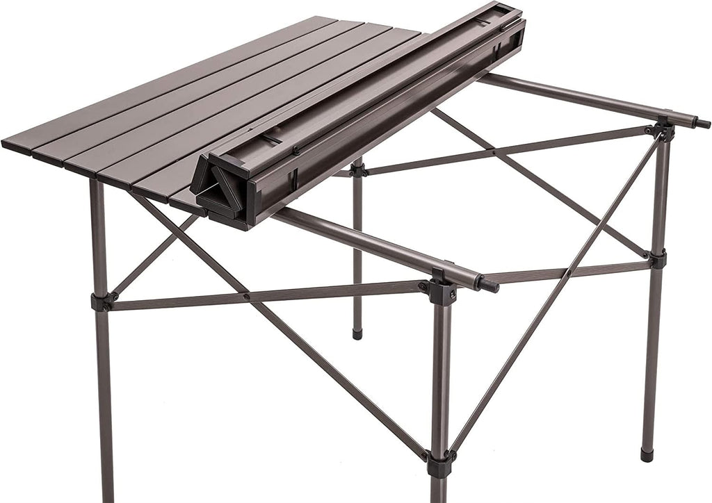 ALPS Mountaineering Aluminum Roll-Top Camp Table with Fast Setup and Compact Storage