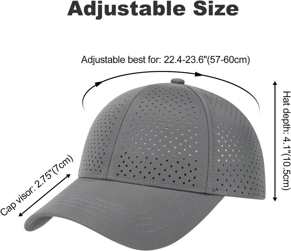 FEINION Men Laser Mesh Breathable Snapback Baseball Cap
