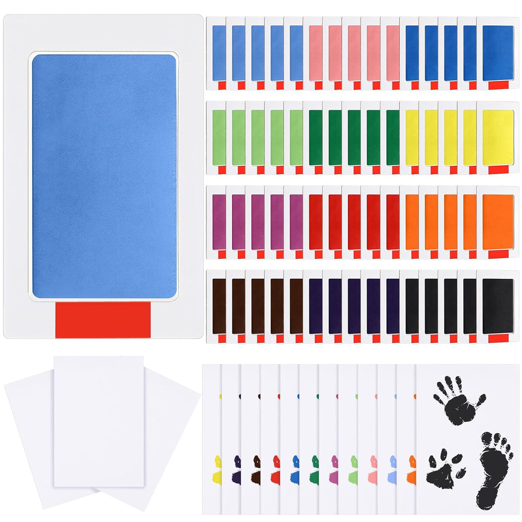 Jetec 8 Set Inkless Hand Footprint Paw Print Kit Ink Pad, Pink