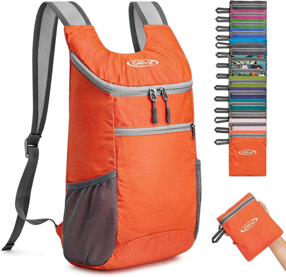 G4Free 10L Lightweight Packable Hiking Backpack, Nylon Daypack Daily Travel