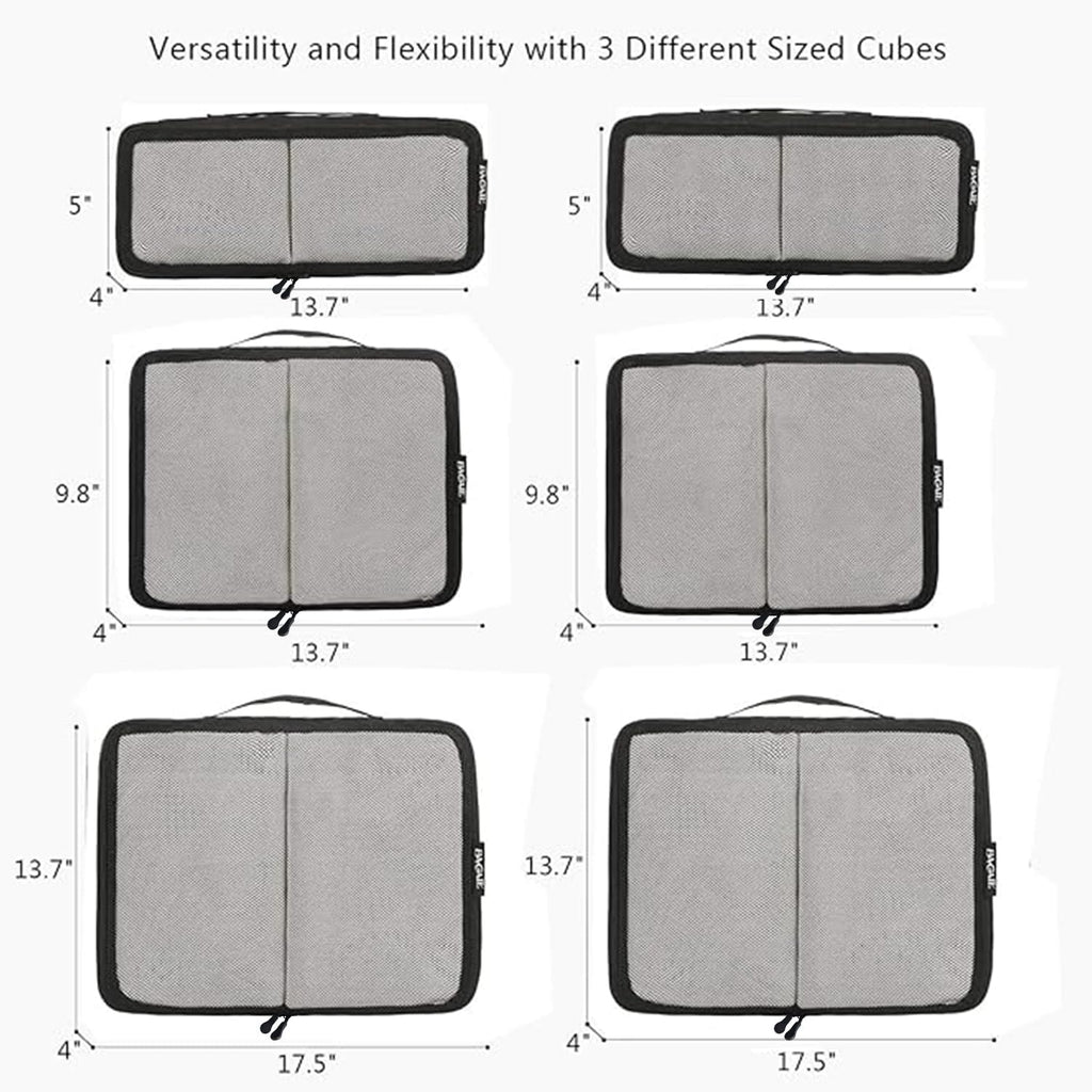 BAGAIL 6 Set Packing Cubes,Travel Luggage Packing Organizers