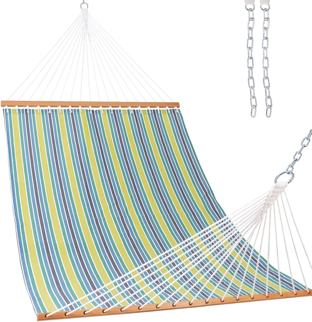 Lazy Daze Double Textliene Quick Dry Hammock with Spreader Bar for Outdoor
