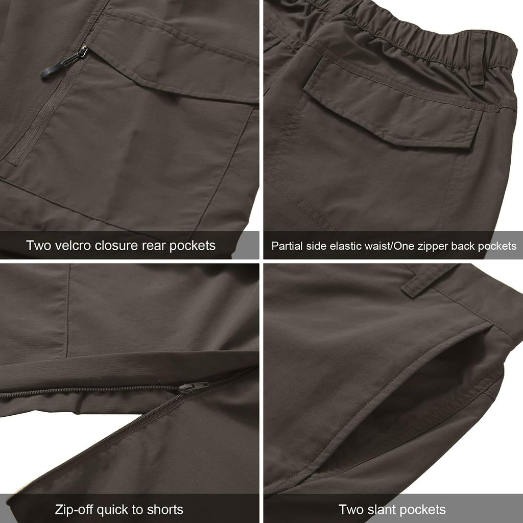 linlon Boy Scout Pants Hiking Mens Convertible Zip Off Safari Fishing