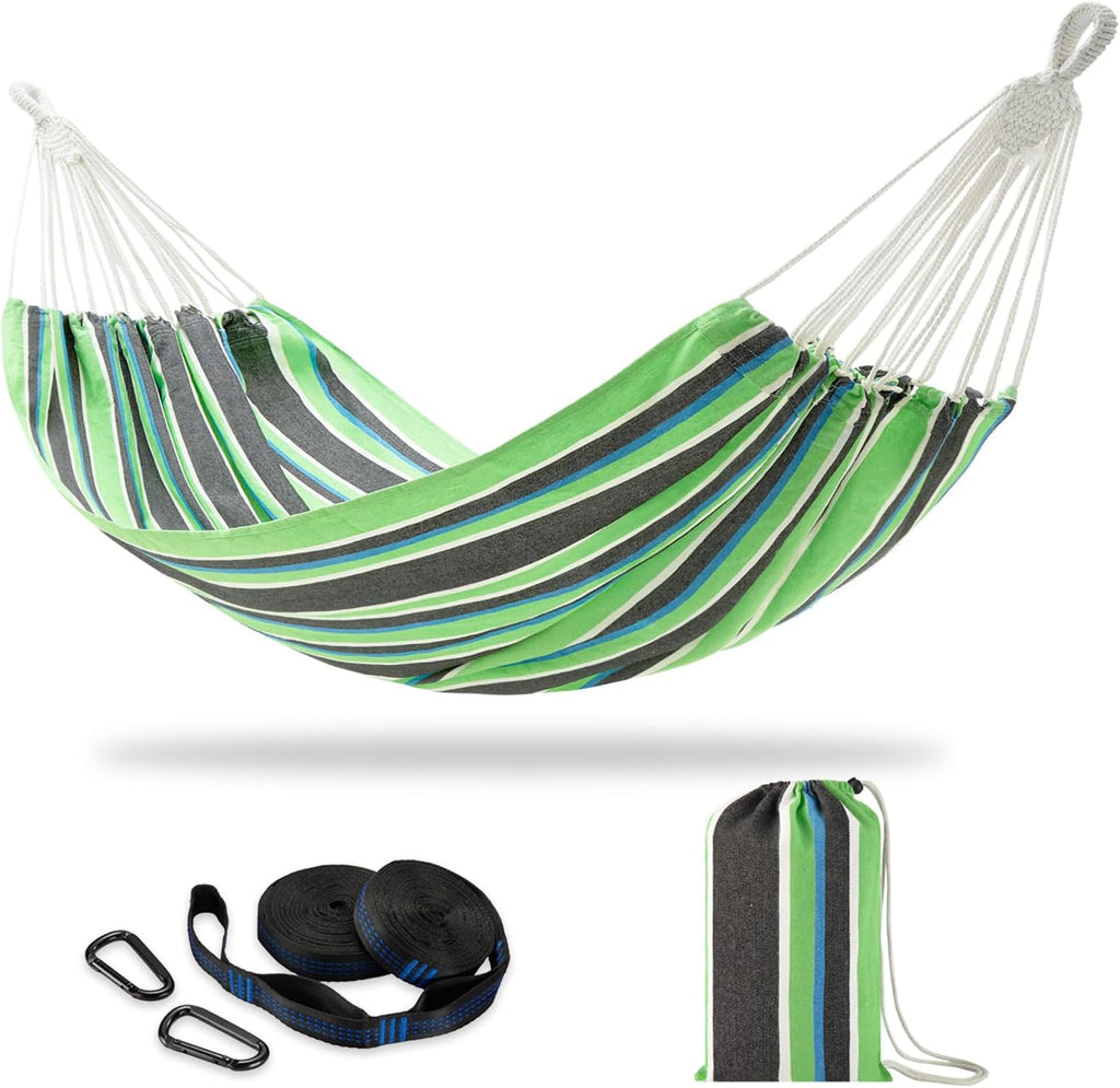 Brazilian Double Hammock with Tree Straps, Extra Large, 450 lbs Capacity
