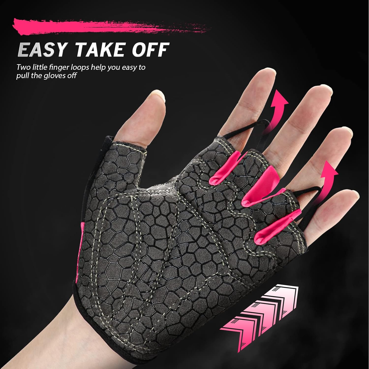 Bike Gloves for Men Women with Anti-Slip Shock-Absorbing Pad, Light Weight Half-Finger Cycling Gloves