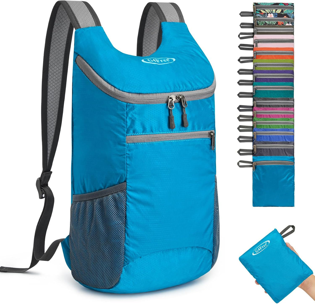 G4Free 10L Lightweight Packable Hiking Backpack, Nylon Daypack Daily Travel