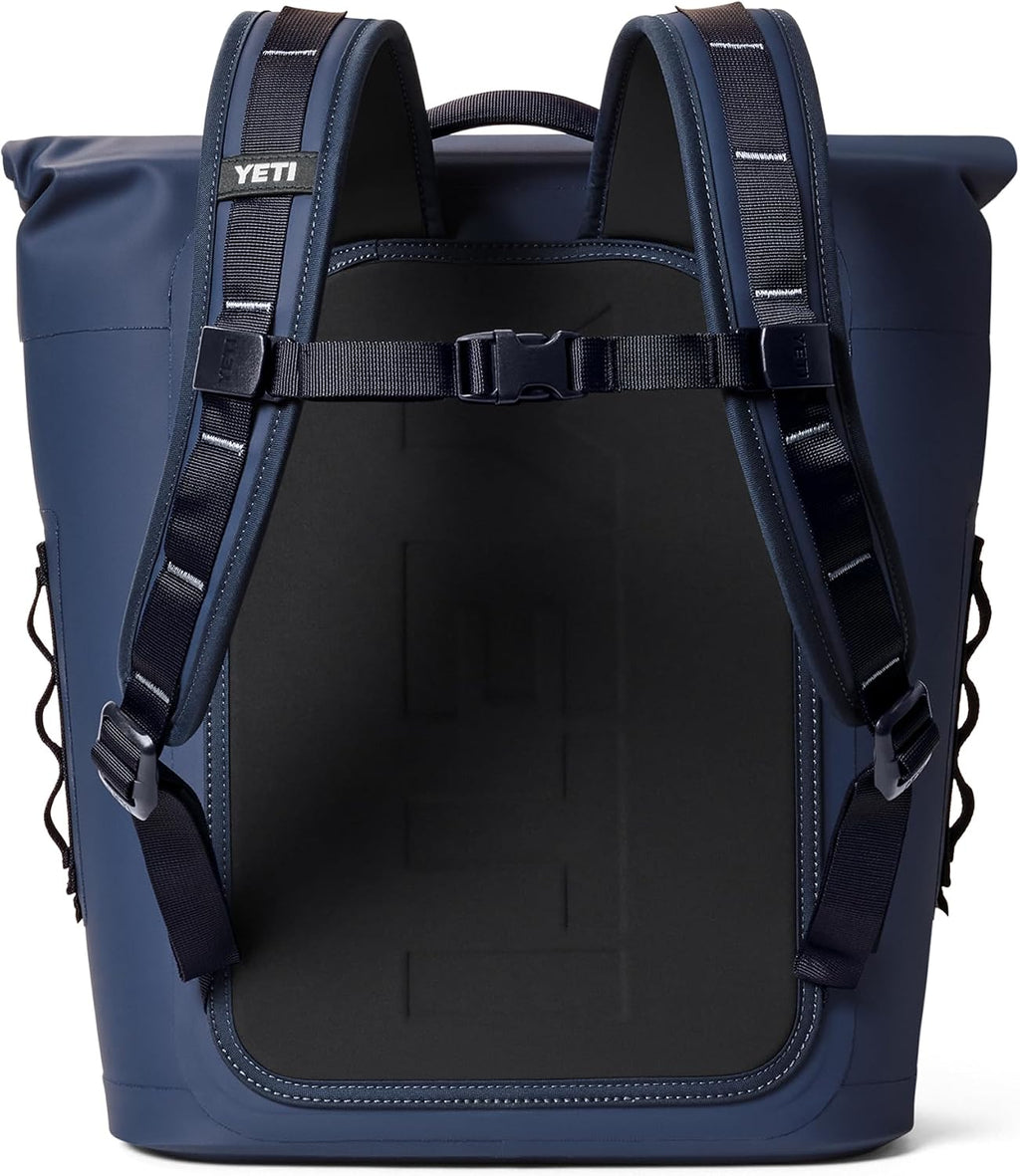 YETI Hopper M12 Backpack Soft Sided Cooler with MagShield Access, Classic Navy with ICE Block Refreezable Reusable Cooler Ice Pack, 1 lb