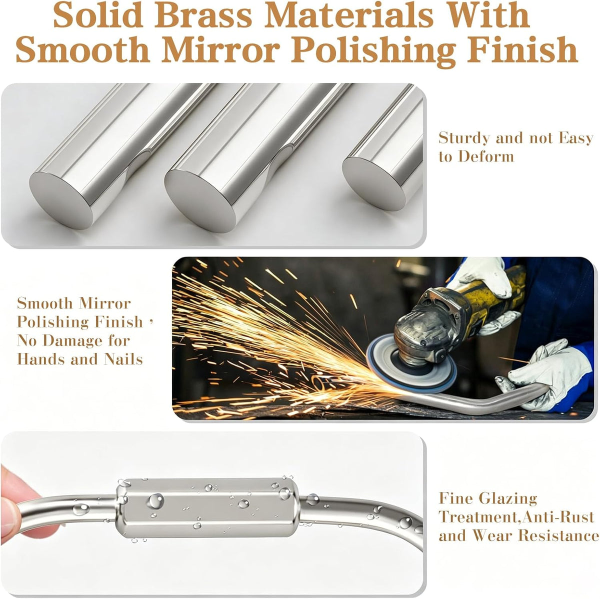 Muitcdo Brass Key Rings Bulk, Key Chain Organizer Holder for Men Women with Secure Screw Locking