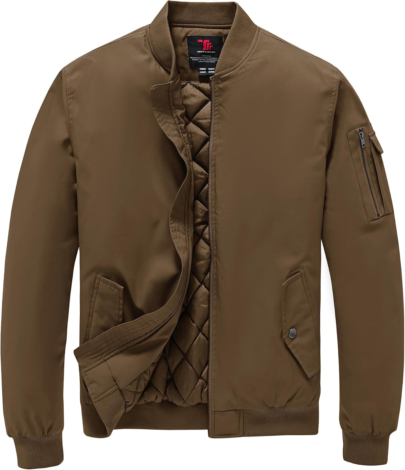 TBMPOY Men's Winter Bomber Jacket Fall Casual Windbreaker Softshell Jackets