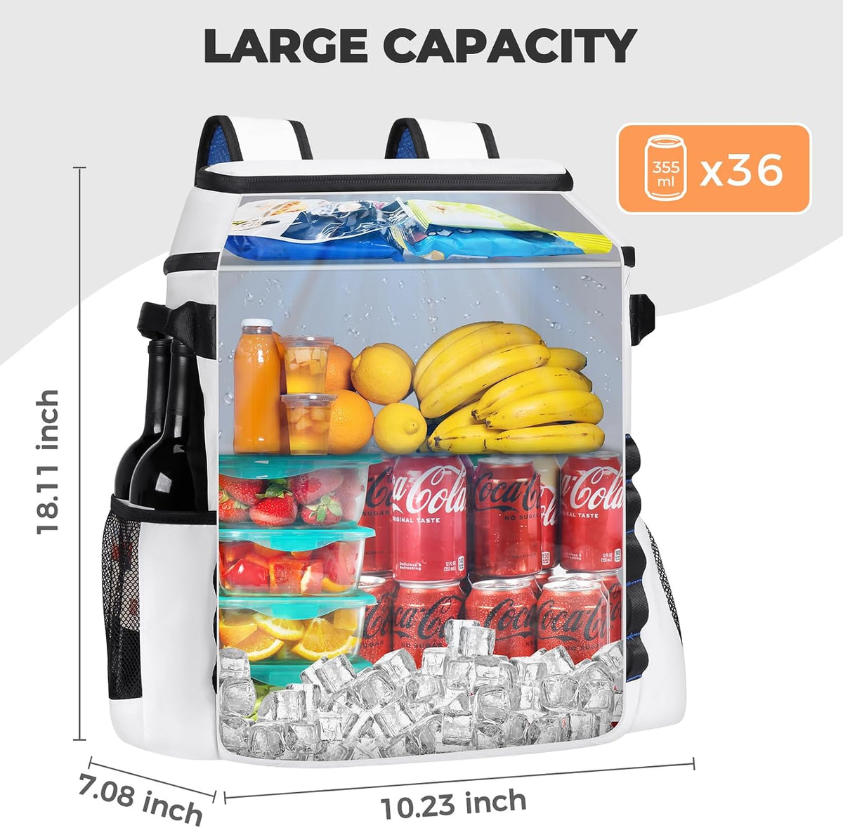 Heytrip Backpack Cooler Insulated Waterproof Leakproof Lunch Bag 36/54 Cans