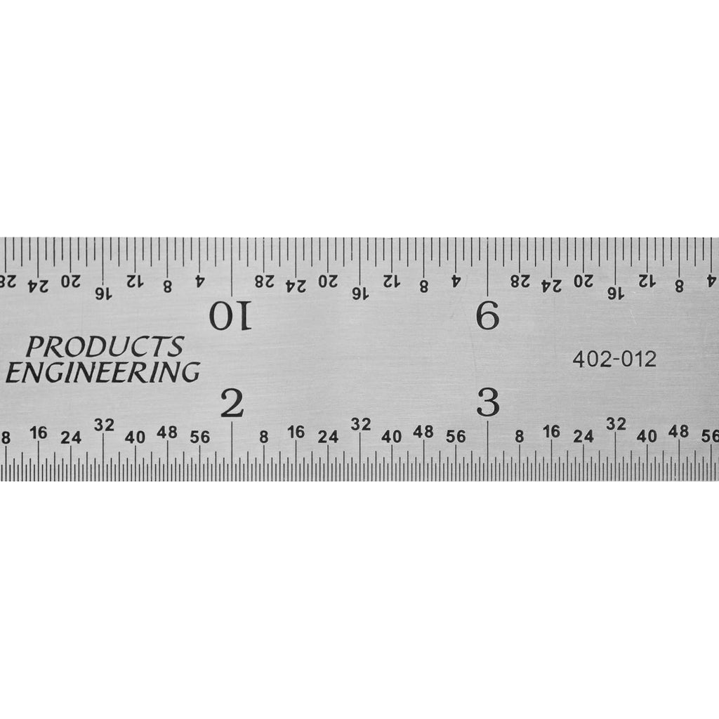 PEC Tools 12" Metal Ruler, Made in USA