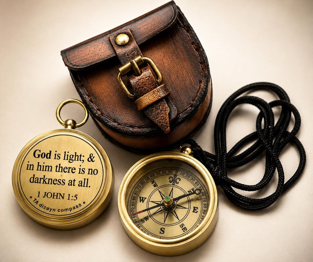 For I Know The Plans I Have For You, Jeremiah 29:11, Solid Brass Directional Engraved Compass, Baptism Gifts for Boys Girls, First Communion, Christian Gifts for Men, First Confirmation Gifts for Boys