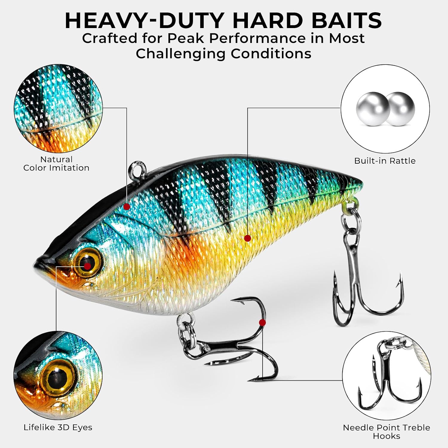 MadBite by KastKing Compact Fishing Tackle Kit for Bass Trout Panfish
